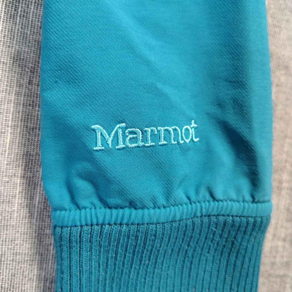 Marmot Teal Blue Hooded Bomber Jacket - Picture 4 of 14